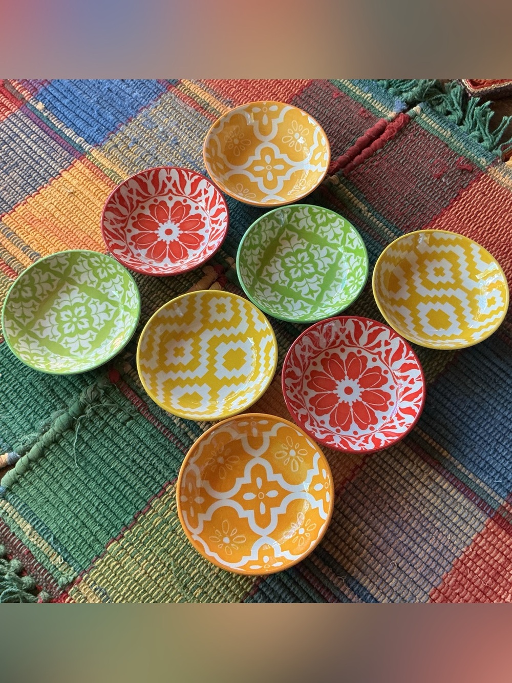 Small 3” Ceramic Dishes - Dips, Appetizers, Sauces set of 8, new